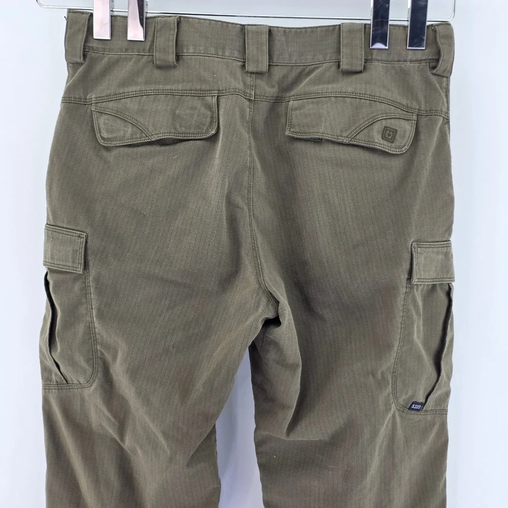 5.11 Tactical Cargo Pants Mens 34x34 Olive Green Ripstop Outdoor Utility Pockets